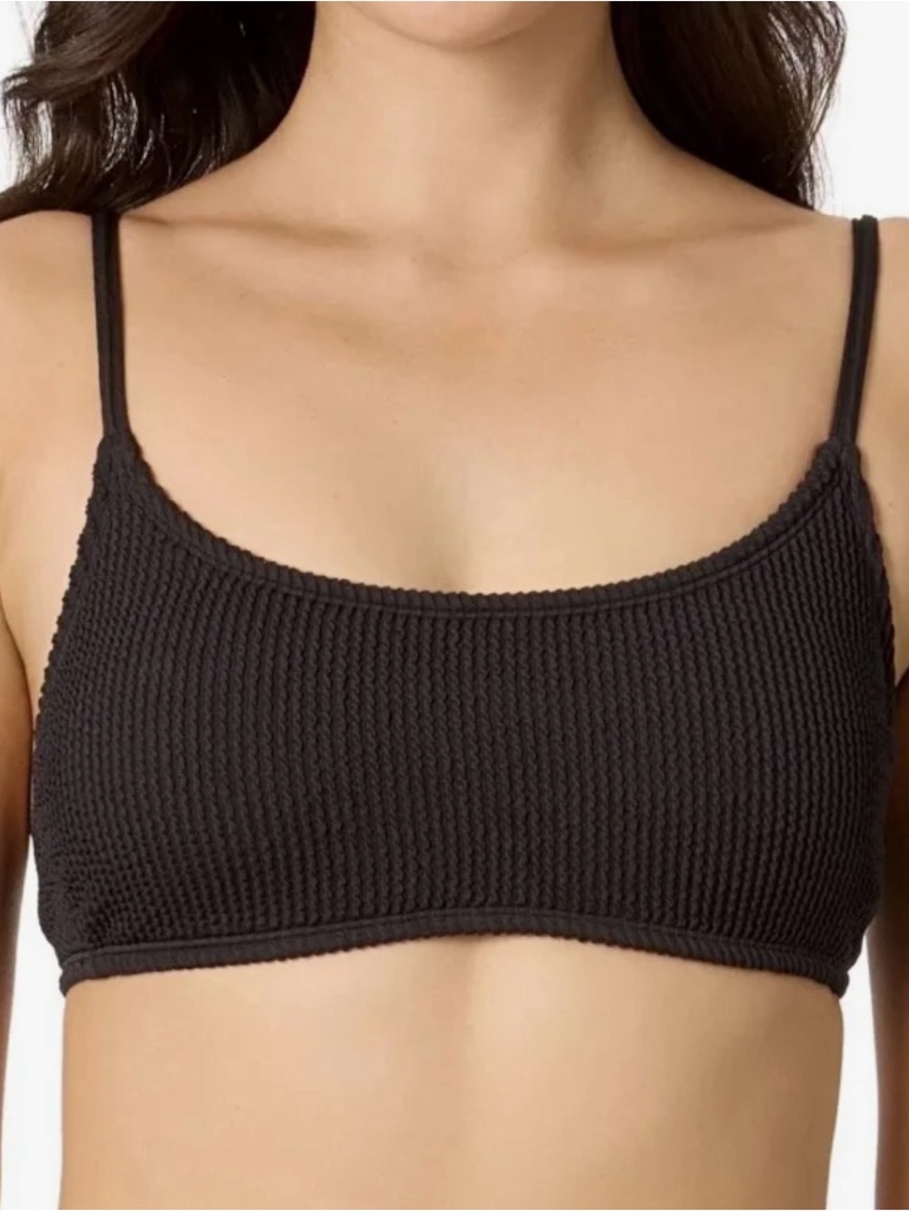 Salt + Cove black Juniors' Ribbed Bikini Top